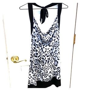 PRICE DROP!! $$ Gray Leopard Halter Top! NWT